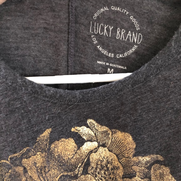 Lucky Brand Gold Azalea 3/4” Shirt - Picture 2 of 3